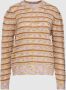 Ichi Gebreide pullover met streepmotief model 'Felani' - Thumbnail 1