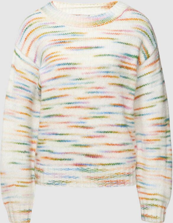 Ichi Gebreide pullover met streepmotief model 'Nunno'
