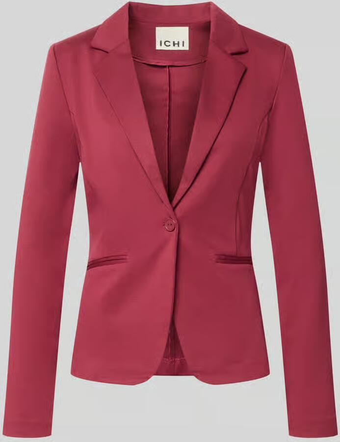 ICHI jersey getailleerde blazer donkerrood - Foto 2