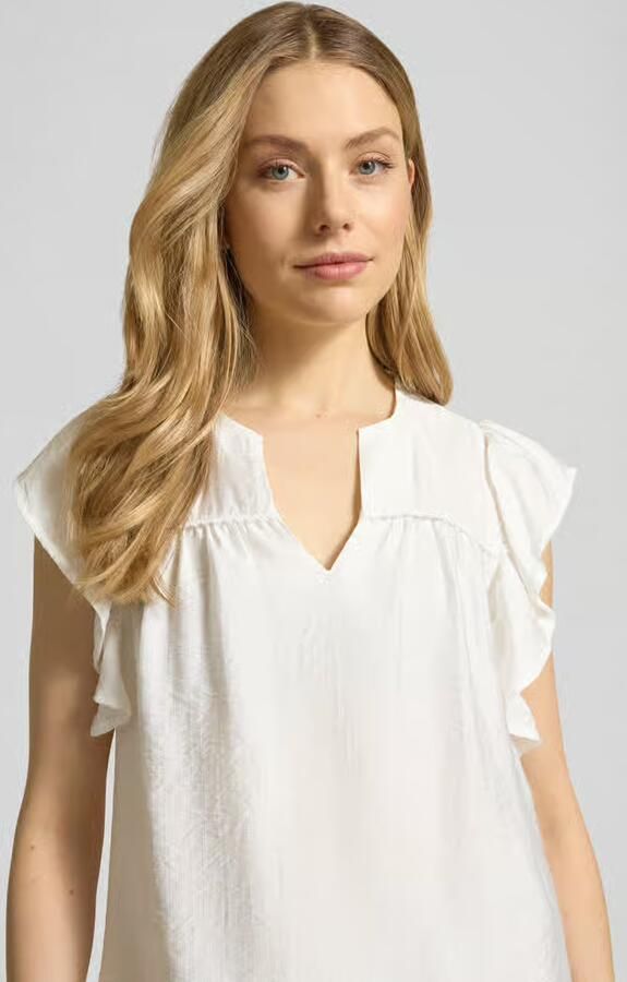 Ichi Blouse van viscosemix met ruches model 'HETTA' - Foto 4