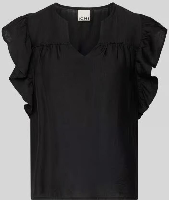 Ichi Blouse van viscosemix met ruches model 'HETTA' - Foto 2