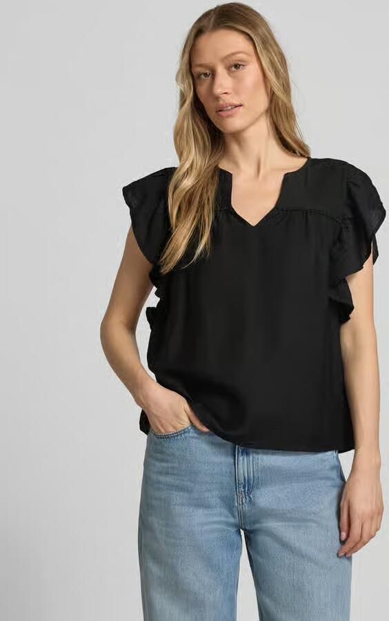 Ichi Blouse van viscosemix met ruches model 'HETTA' - Foto 4