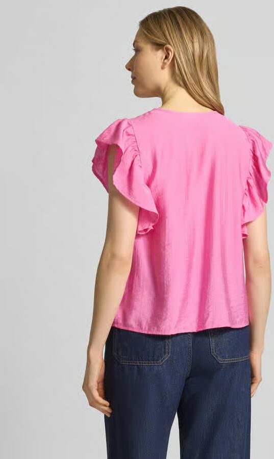 Ichi Blouse van viscosemix met ruches model 'HETTA' - Foto 4