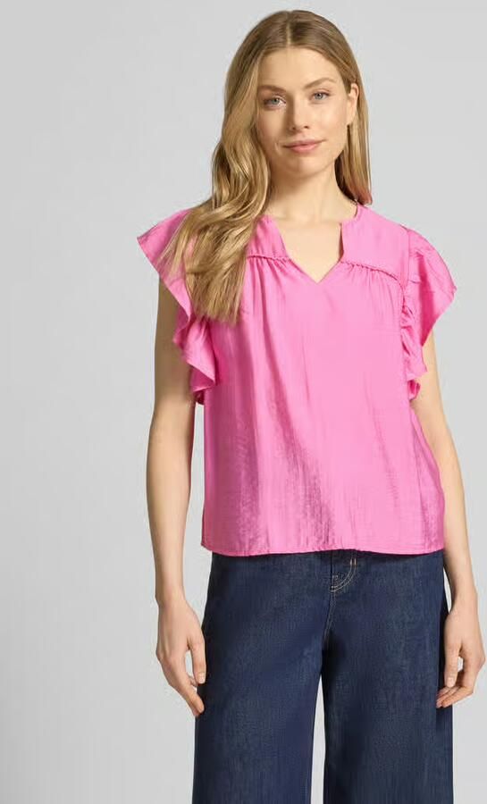 Ichi Blouse van viscosemix met ruches model 'HETTA' - Foto 3