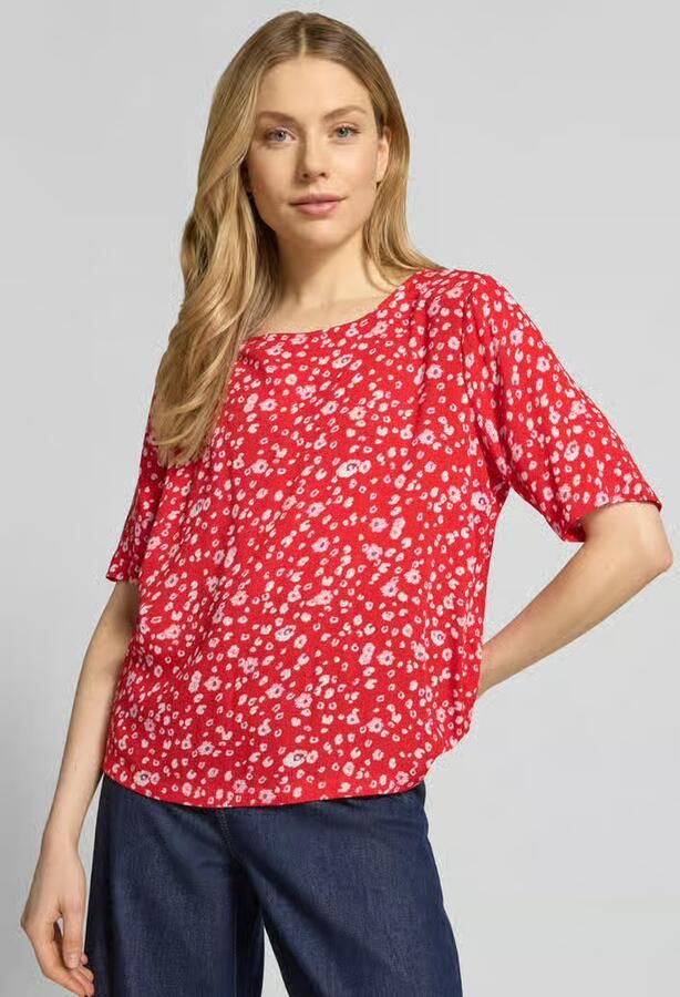 Ichi Blouseshirt van viscose met 1 2-mouw model 'MARRAKECH'