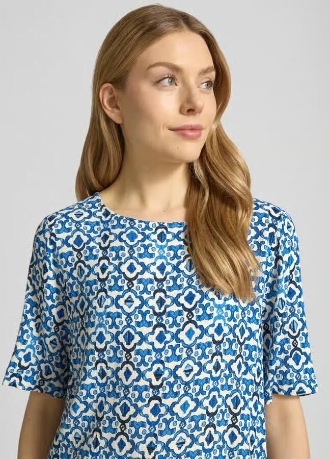 Ichi Blouseshirt van viscose met 1 2-mouw model 'MARRAKECH'