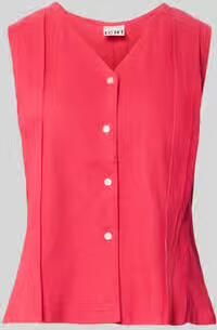 Ichi Bodywarmer van mix van linnen en viscose model 'LINNO'