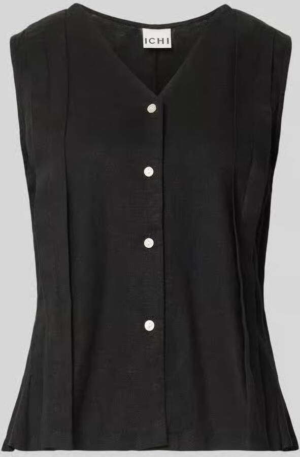 Ichi Bodywarmer van mix van linnen en viscose model 'LINNO' - Foto 2