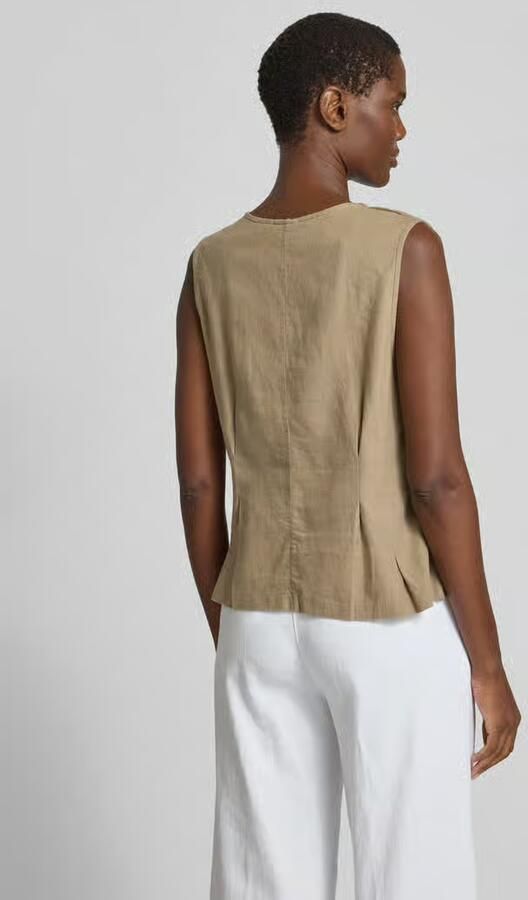 Ichi Bodywarmer van mix van linnen en viscose model 'LINNO' - Foto 2