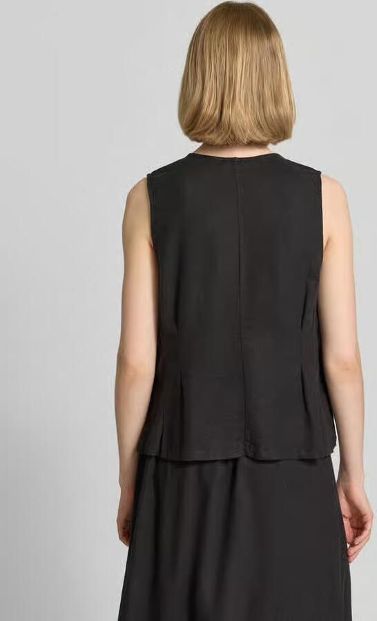 Ichi Bodywarmer van mix van linnen en viscose model 'LINNO'