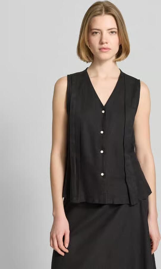 Ichi Bodywarmer van mix van linnen en viscose model 'LINNO' - Foto 3