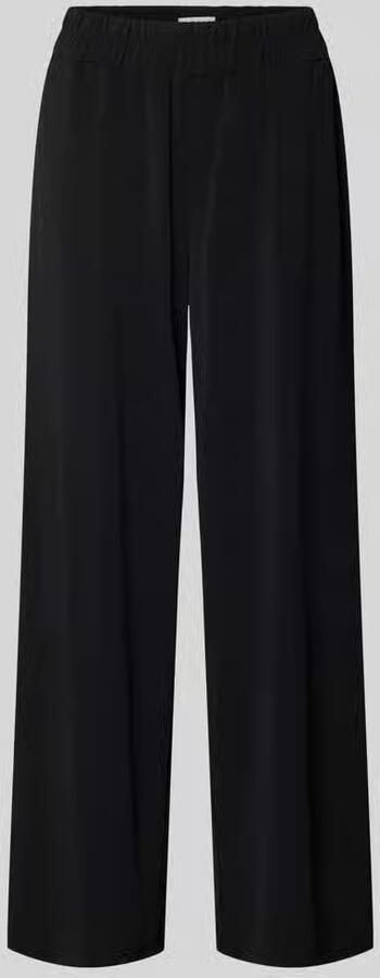 Ichi Losvallende Zwarte Elastische Taillebroek Black Dames
