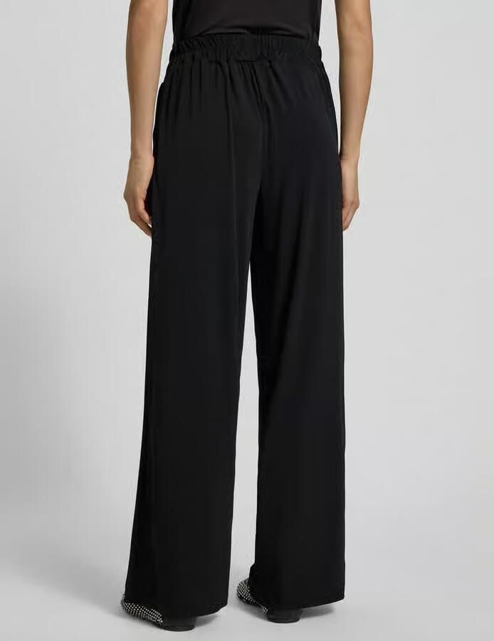 Ichi Losvallende Zwarte Elastische Taillebroek Black Dames