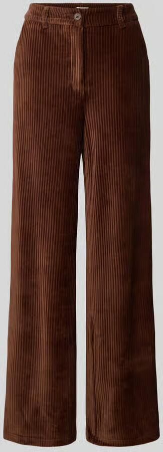 Ichi Corduroy broek met paspelzakken model 'TAMARY'