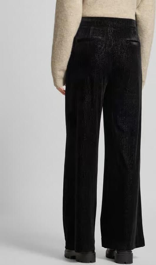 Ichi Flared stoffen broek met effectgaren model 'KATE GLAMOUR'