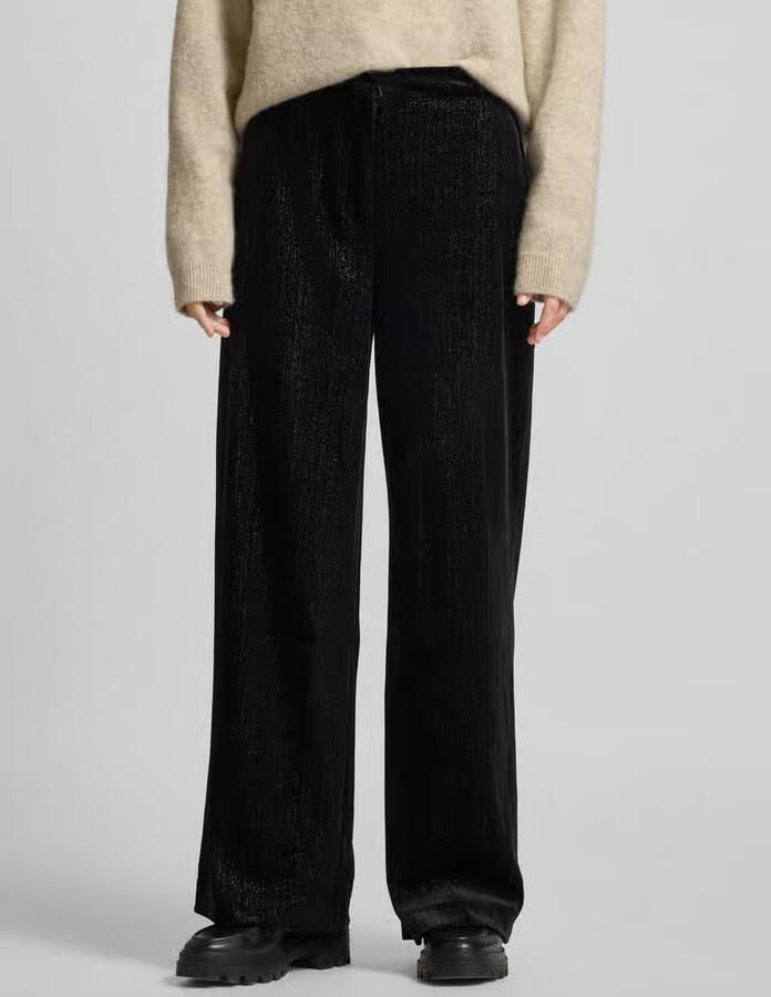 Ichi Flared stoffen broek met effectgaren model 'KATE GLAMOUR' - Foto 2