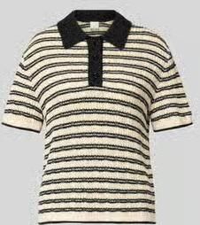 Ichi Gebreid shirt met polokraag model 'CHANY' - Foto 3