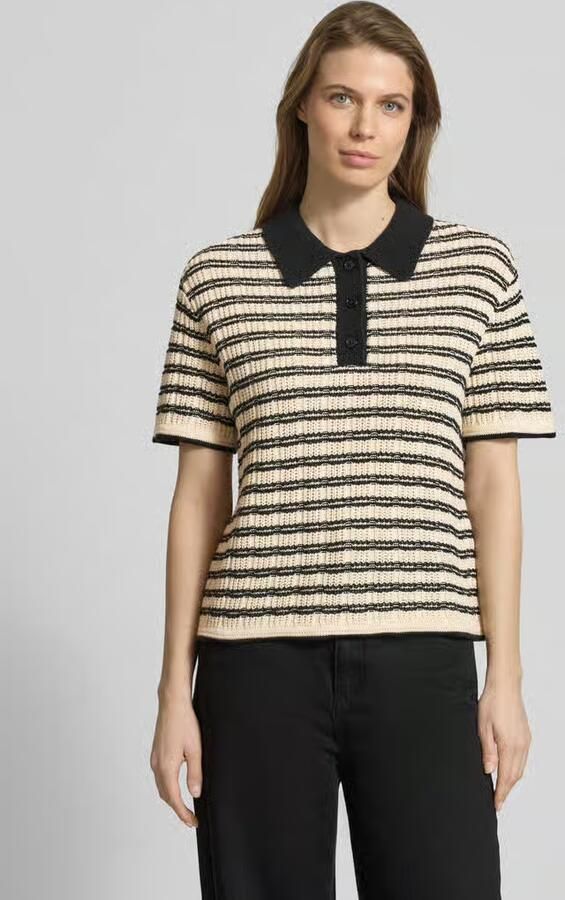 Ichi Gebreid shirt met Polokraag Model 'CHANY' - Foto 8