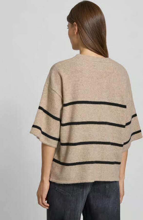 Ichi Gebreide pullover met 1 2-mouwen en met wol Model 'DASILA'
