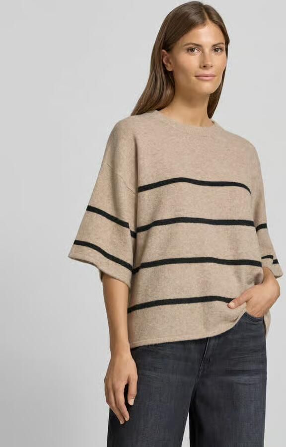 Ichi Gebreide pullover met 1 2-mouwen en met wol Model 'DASILA' - Foto 2