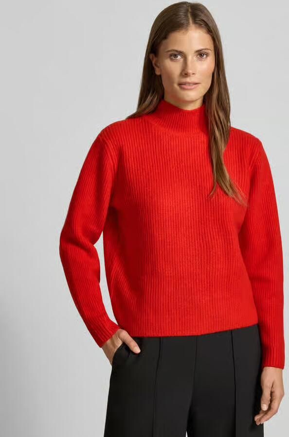Ichi Gebreide pullover met opstaande kraag en extra brede schouders - Foto 2