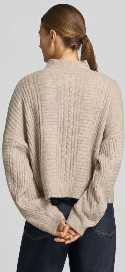 Ichi Gebreide pullover met opstaande kraag model 'MYLLE' - Foto 2