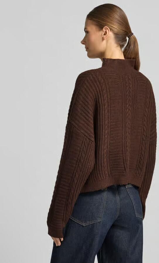 Ichi Gebreide pullover met opstaande kraag model 'MYLLE' - Foto 2