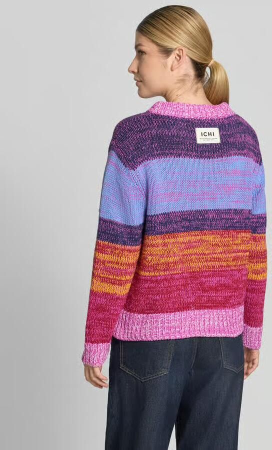 Ichi Gebreide pullover met ronde hals model 'ALINEA' - Foto 3