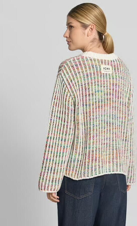 Ichi Gebreide pullover met ronde hals model 'ANILA' - Foto 3