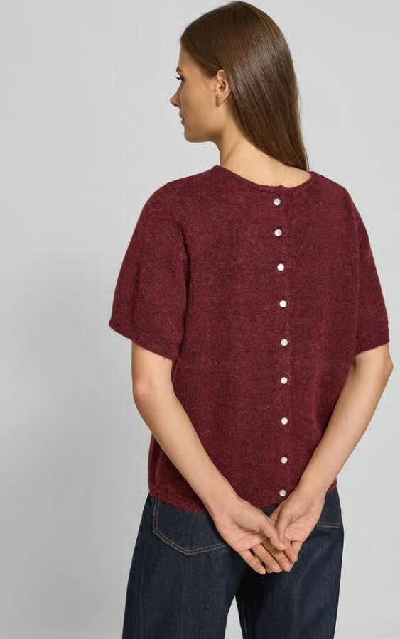 Ichi Gebreide pullover met ronde hals model 'KAMARA'