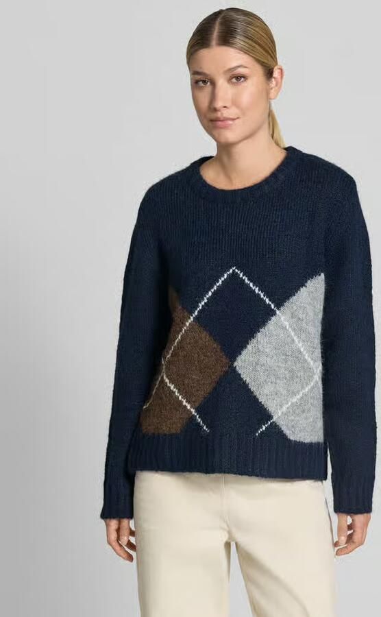 Ichi Gebreide pullover met wol en ronde hals - Foto 2