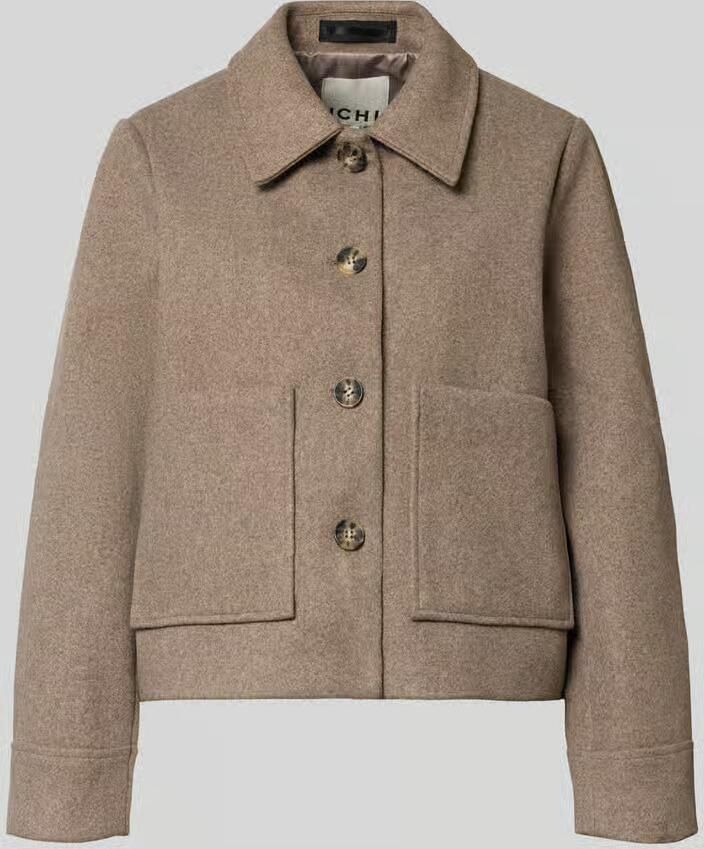 Ichi Regular fit blouson met opgestikte zakken model 'JANNET'