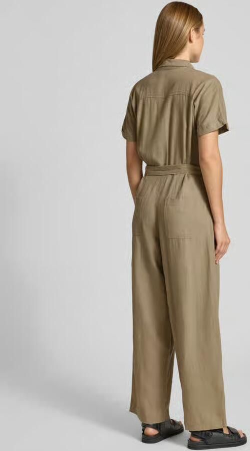 Ichi Jumpsuit van linnenmix met strikceintuur model 'LINNO' - Foto 3