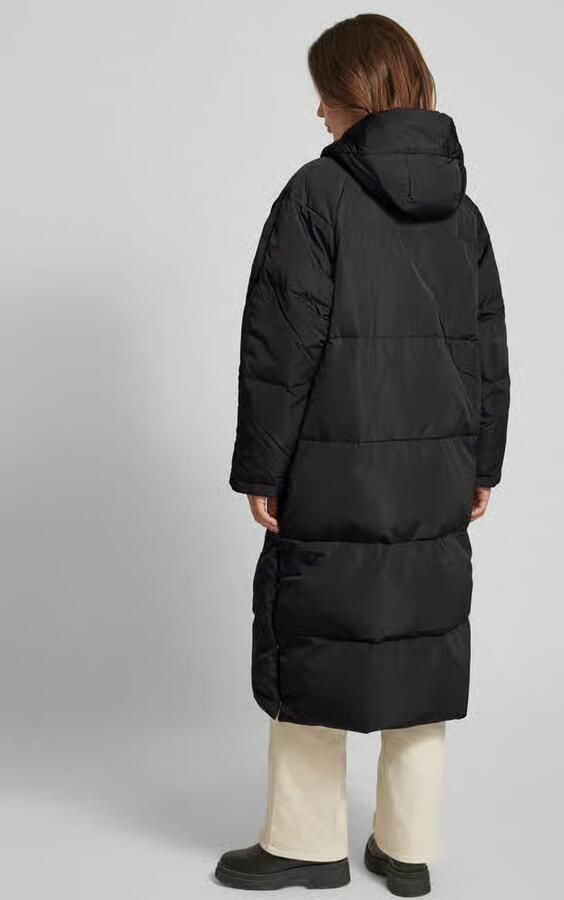 Ichi Gewatteerde lange jas met capuchon model 'BUNALA'