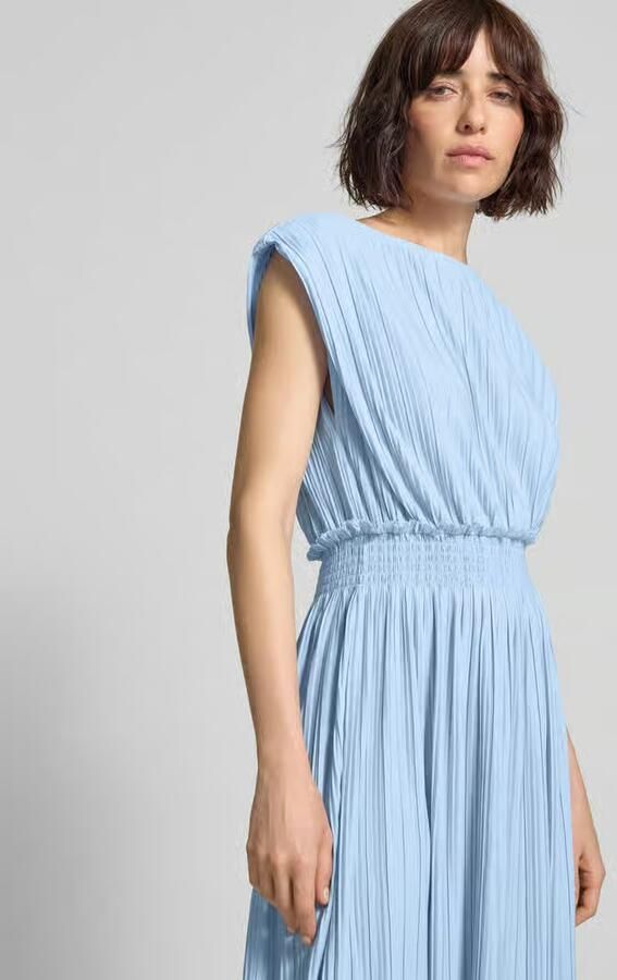 Ichi maxi-jurk met plissévouwen en vetersluiting bij de hiel