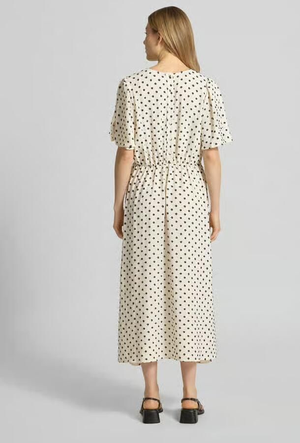 Ichi midi-jurk met V-hals model 'ZABBY'