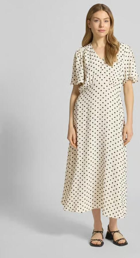Ichi midi-jurk met V-hals model 'ZABBY' - Foto 3