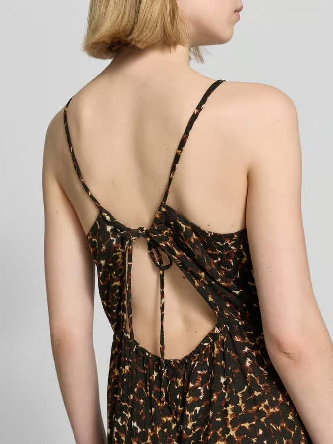 Ichi midi-jurk van pure viscose model 'Marrakech'