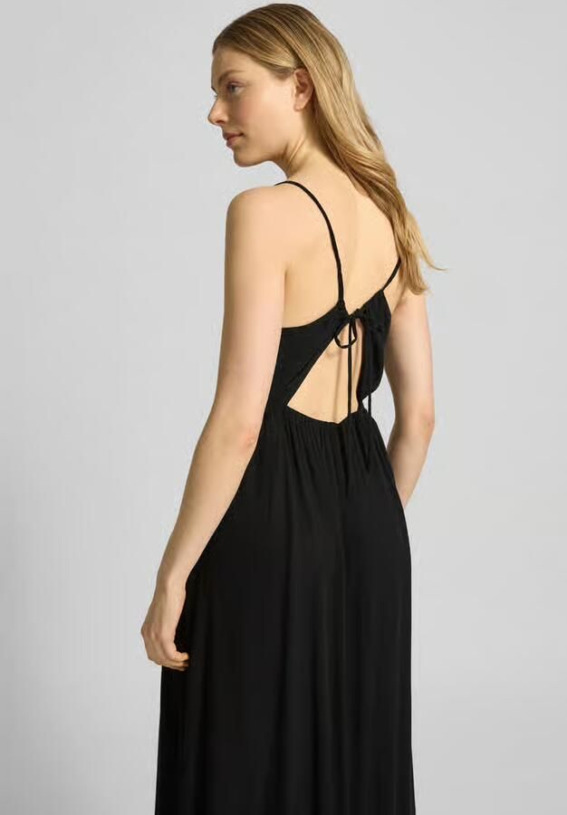 Ichi Midi-jurk met afgeronde V-hals model 'MARRAKECH'