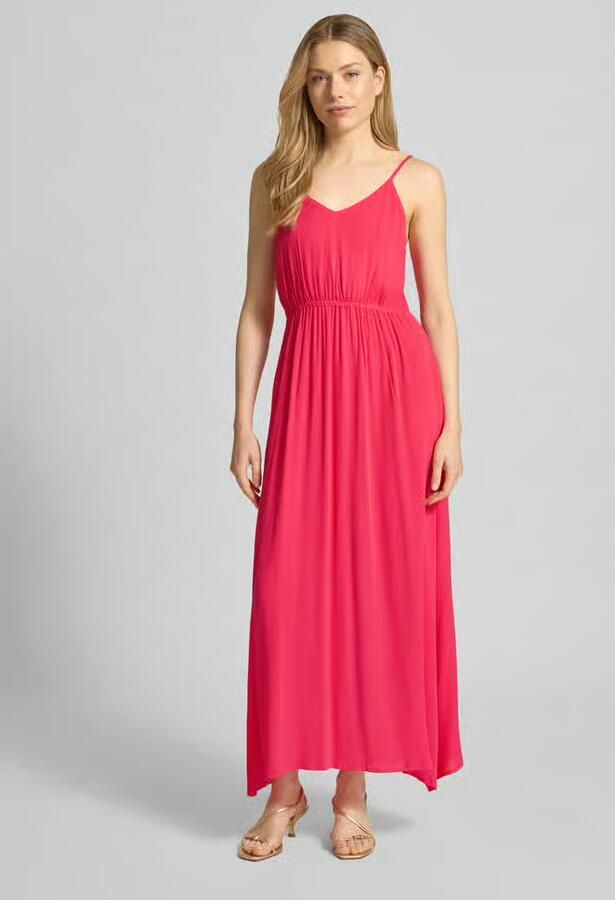 Ichi Midi-jurk van viscose met diepe ruguitsnijding - Foto 3