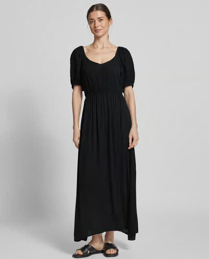 Ichi Midi-jurk van viscose met V-hals model 'MARRAKECH' - Foto 2