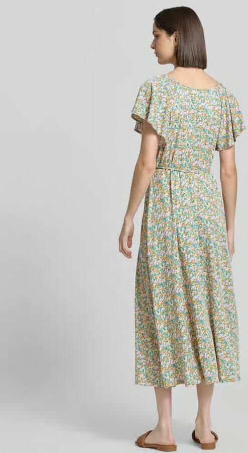 Ichi midi-jurk van viscosemix model 'Aya'