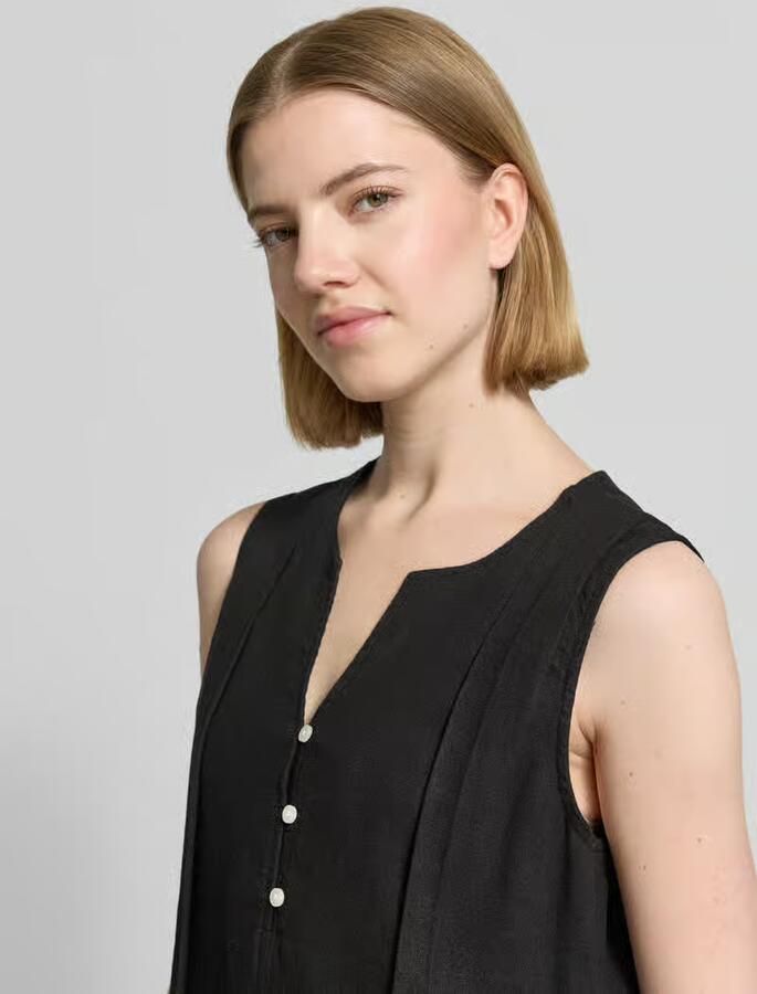Ichi Mini-jurk van mix van linnen en viscose model 'LINNO'