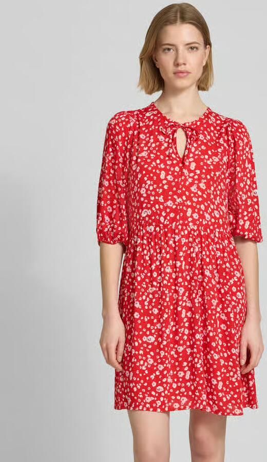 Ichi mini-jurk van viscose in all-over look model 'MARRAKECH' - Foto 4
