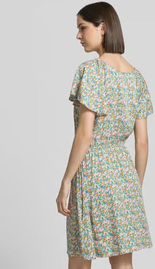 Ichi mini-jurk van viscosemix met florale all-over print model 'Aya' - Foto 3
