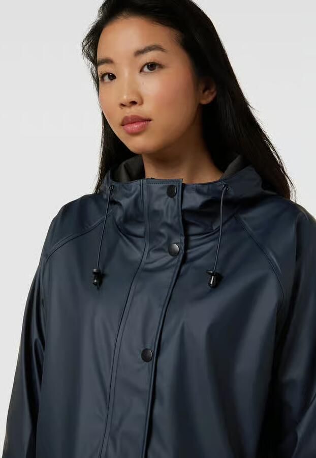 Ichi Gewatteerde Parka Jas Polyester Samenstelling Blue Dames