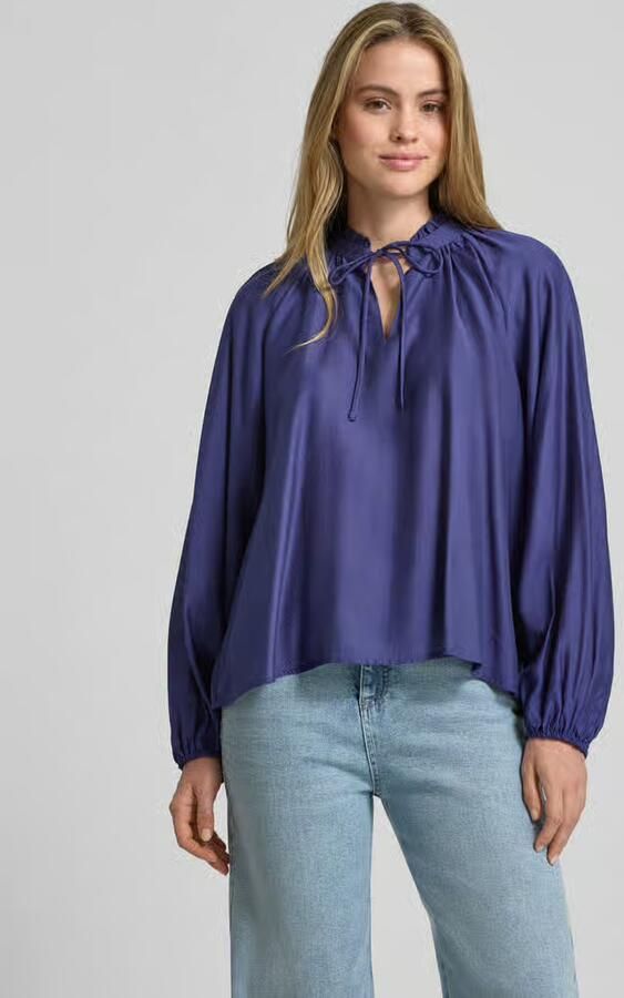 Ichi Regular fit blouse met druppelvormige hals model 'KARLANI' - Foto 2