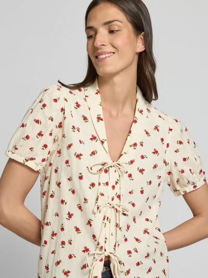 Ichi Regular fit blouse met vetersluiting model 'ROSEY' - Foto 2