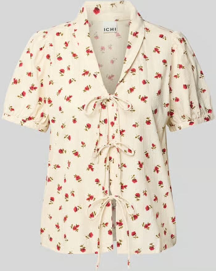 Ichi Regular fit blouse met vetersluiting model 'ROSEY'