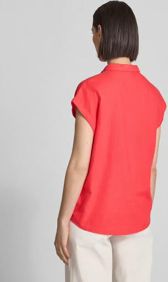 Ichi Regular fit blouse van een mix van linnen en viscose met knoopsluiting